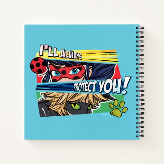 Ladybug & Cat Noir schützen Sie immer Notizblock (Rückseite)