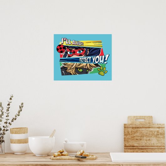Ladybug & Cat Noir schützen Sie immer Poster (Küche)