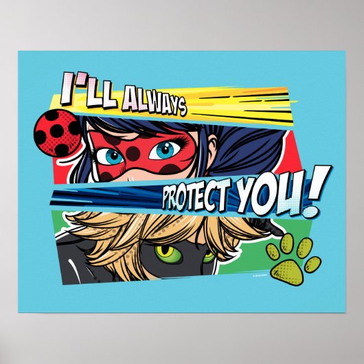 Ladybug & Cat Noir schützen Sie immer Poster (Vorne)