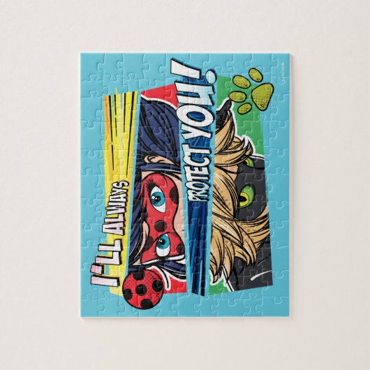 Ladybug & Cat Noir schützen Sie immer Puzzle (Vertikal)