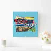 Ladybug & Cat Noir schützen Sie immer Quadratische Wanduhr (Zuhause)