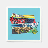 Ladybug & Cat Noir schützen Sie immer Serviette (Vorderseite)