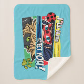 Ladybug & Cat Noir schützen Sie immer Sherpadecke (Vorderseite)