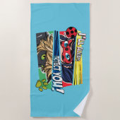 Ladybug & Cat Noir schützen Sie immer Strandtuch (Vorderseite)