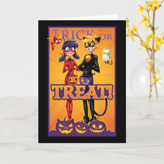 Ladybug & Cat Noir | Trick oder Treat! Karte (Gelbe Blume)