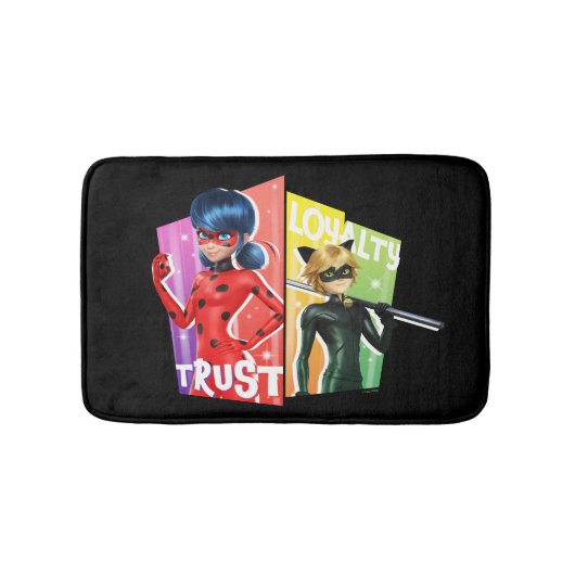 Ladybug & Cat Noir | Vertrauen und Loyalität Badematte (Vorderseite)
