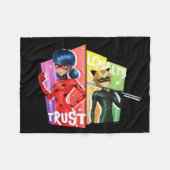 Ladybug & Cat Noir | Vertrauen und Loyalität Fleecedecke (Vorderseite (Horizontal))