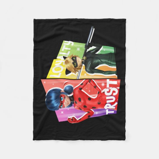 Ladybug & Cat Noir | Vertrauen und Loyalität Fleecedecke (Vorderseite)