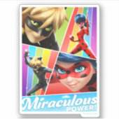Ladybug & Cat Noir | Wunderbarer Power! Aufkleber (Vorderseite)