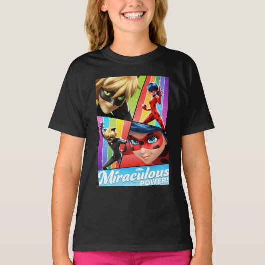 Ladybug & Cat Noir | Wunderbarer Power! T-Shirt (Vorderseite)