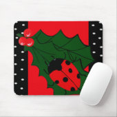 Ladybug Christmas Mousepad (Mit Mouse)