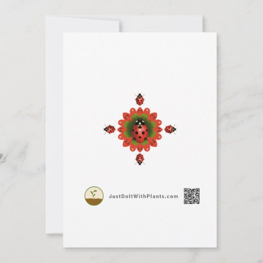 Ladybug Christmas Party Einladung (Rückseite)