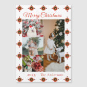 Ladybug Christmas Photo Collage Magnetic Card Magnetkarte (Vorderseite)