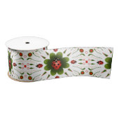Ladybug Christmas Satin Ribbon Satinband (Spule)