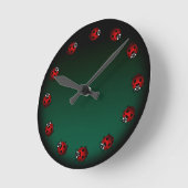 Ladybug Clock Cute Ladybug Ladybird Bug Wall Clock Runde Wanduhr (Winkel)