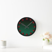 Ladybug Clock Cute Ladybug Ladybird Bug Wall Clock Runde Wanduhr (Zuhause)