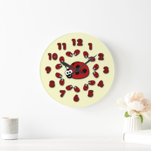 Ladybug Clock Große Wanduhr (Zuhause)