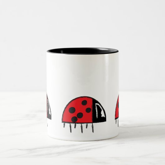 Ladybug Coffee Cup Zweifarbige Tasse (Mittel)