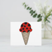 Ladybug Cone Postkarte (Stehend Vorderseite)