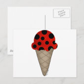 Ladybug Cone Postkarte (Vorne/Hinten)