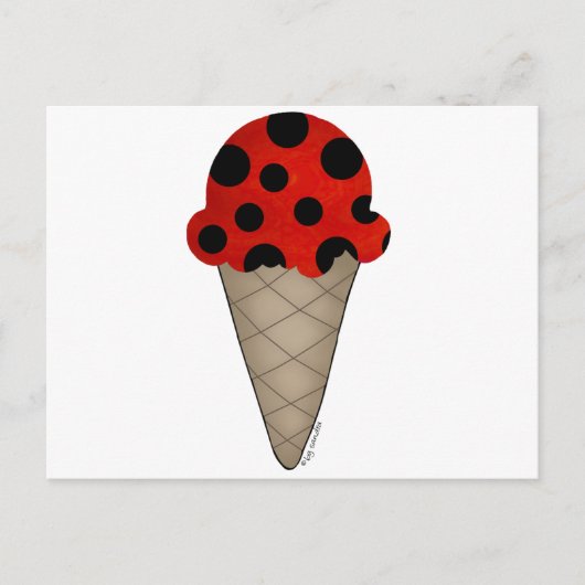 Ladybug Cone Postkarte (Vorderseite)