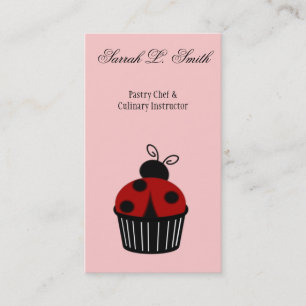 Ladybug Cupcake Business Card Visitenkarte