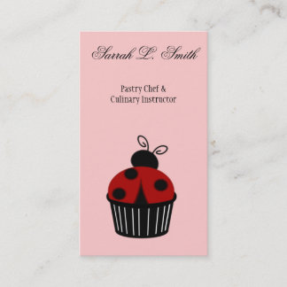 Ladybug Cupcake Business Card Visitenkarte