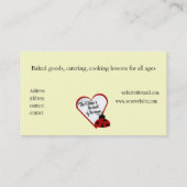 Ladybug Cupcake Business Card Visitenkarte (Rückseite)