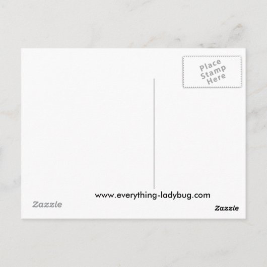 Ladybug Cupcake Postcard Postkarte (Rückseite)