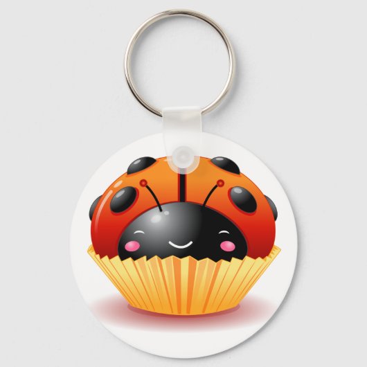 Ladybug Cupcake Schlüsselanhänger (Vorderseite)