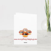 Ladybug Cupcakes Geburtstagskarte Karte (Rückseite)