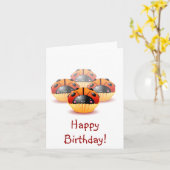 Ladybug Cupcakes Geburtstagskarte Karte (Gelbe Blume)