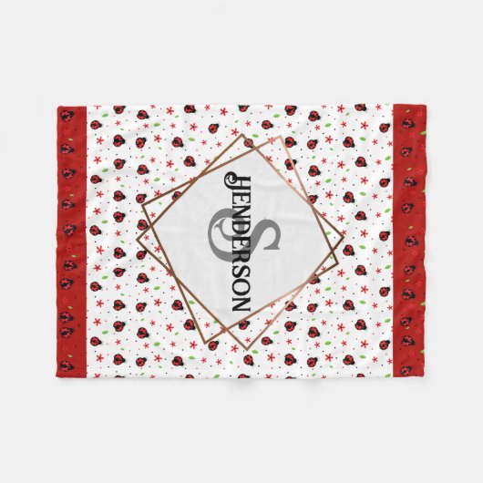 Ladybug Custom Fleecedecke (Vorderseite (Horizontal))