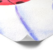 Ladybug Daisy Art Poster Print (Ecke)