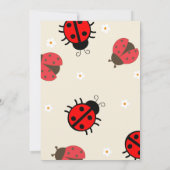 Ladybug Daisy Birthday Einladung Little Bug Party (Rückseite)