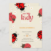 Ladybug Daisy Birthday Einladung Little Bug Party (Vorne/Hinten)