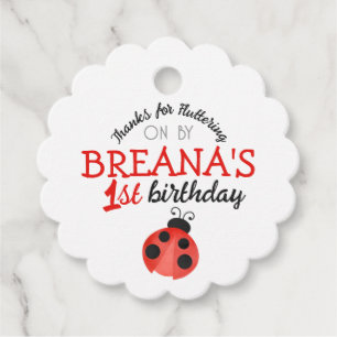 Ladybug Danke für den Geburtstag Gönnertags-Tags Geschenkanhänger