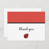 Ladybug danken Ihnen notieren -leer Einladung (Vorne/Hinten)