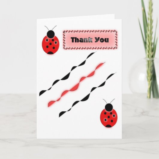 Ladybug Dankeschön Karte (Vorderseite)