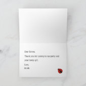 Ladybug Dankeschön Karte (Innenseite)