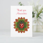 Ladybug Dankeschön Karte (Stehend Vorderseite)