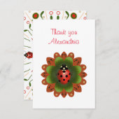Ladybug Dankeschön Karte (Vorne/Hinten)