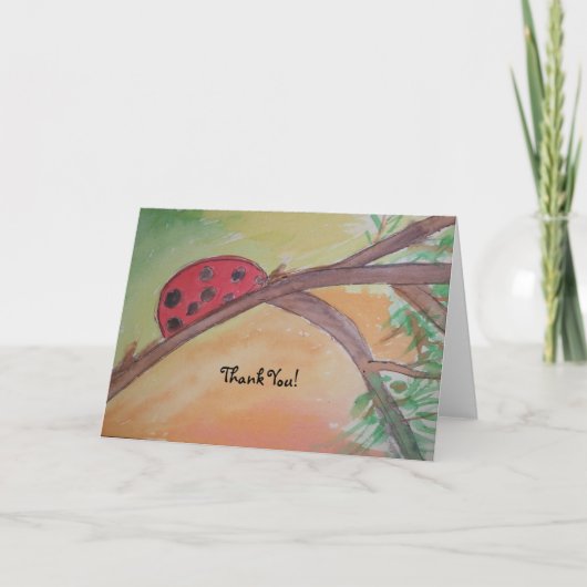 Ladybug Dankeskarte (Vorderseite)