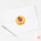 Ladybug dankt Ihnen Runder Aufkleber (Umschlag)