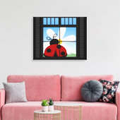 LadyBug Day Wrapped Canvas Leinwanddruck (Insitu (Wohnzimmer))