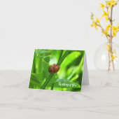 Ladybug - Denken Sie an Ihre Karte (Gelbe Blume)