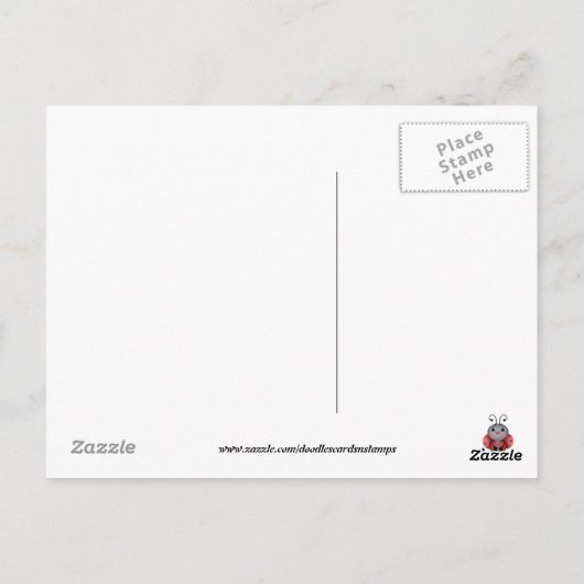 Ladybug denken Sie an Ihre Postkarte (Rückseite)