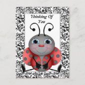 Ladybug denken Sie an Ihre Postkarte (Vorderseite)