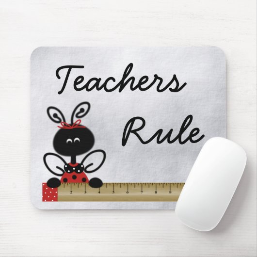 Ladybug der Lehrerin mit Ruler-Maus-Pad Mousepad (Mit Mouse)