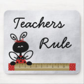Ladybug der Lehrerin mit Ruler-Maus-Pad Mousepad (Vorne)